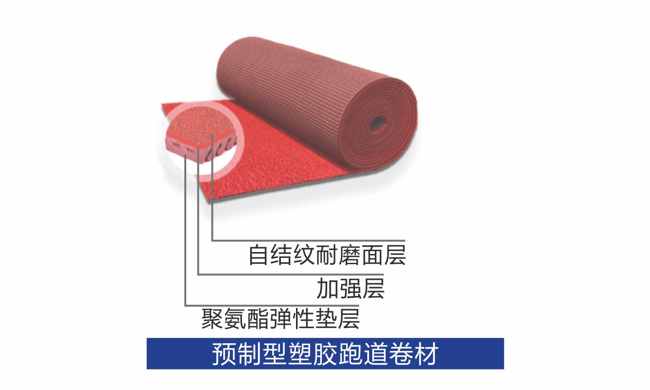 预制型橡胶跑道卷材